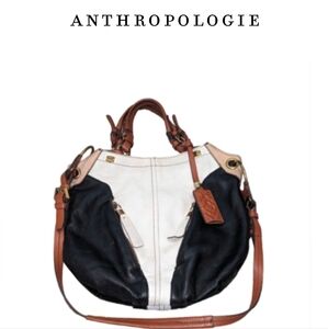 Anthropologie ORYany New York Color Block Leather Hobo Bucket  Crossbody Tote